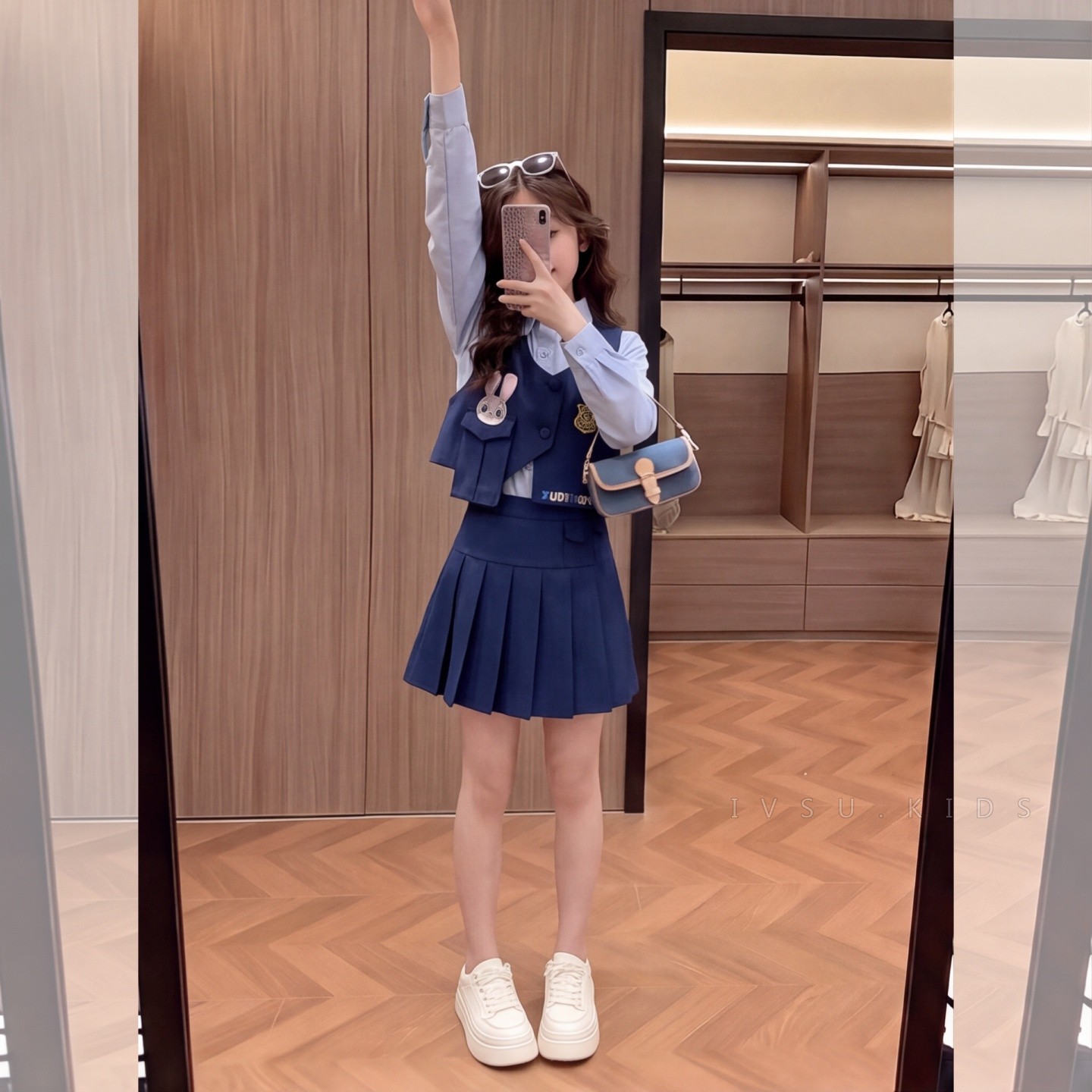 女童JK制服套装学院风百褶裙秋装
