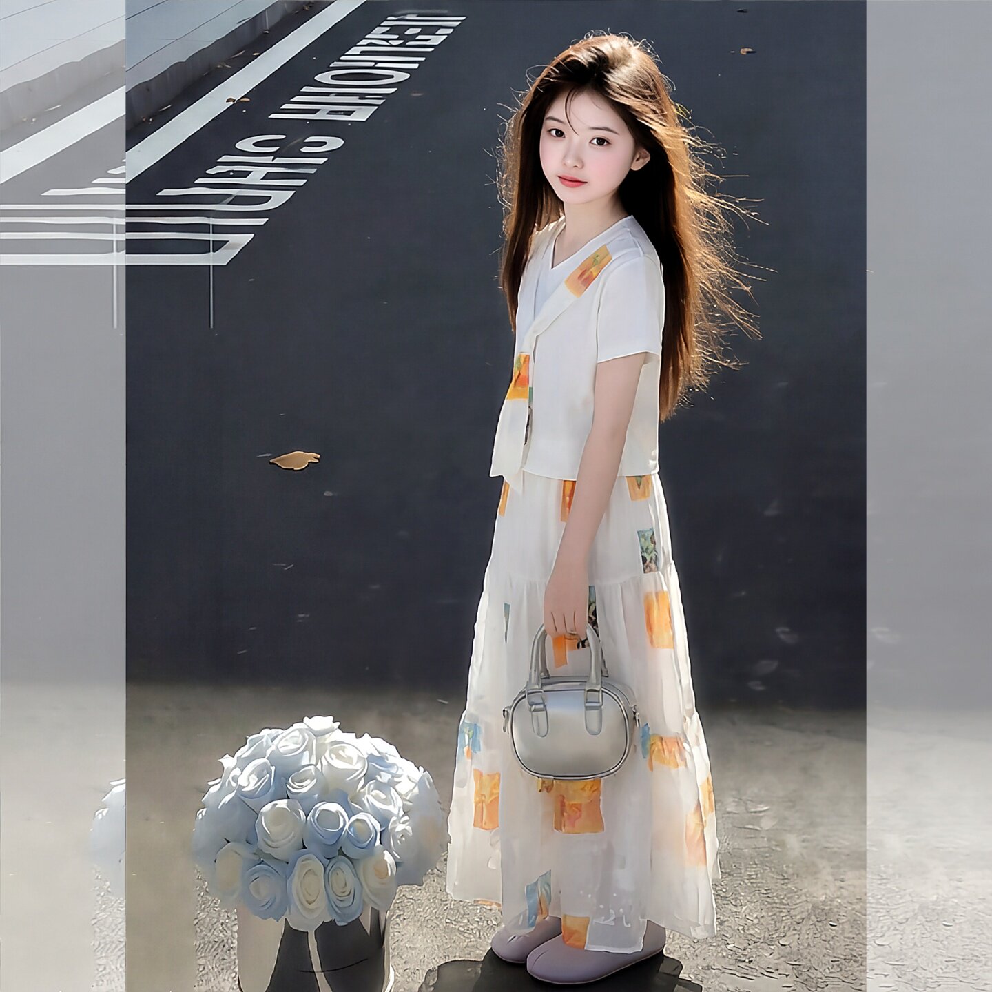 女童夏季裙子套装2026儿童洋气休