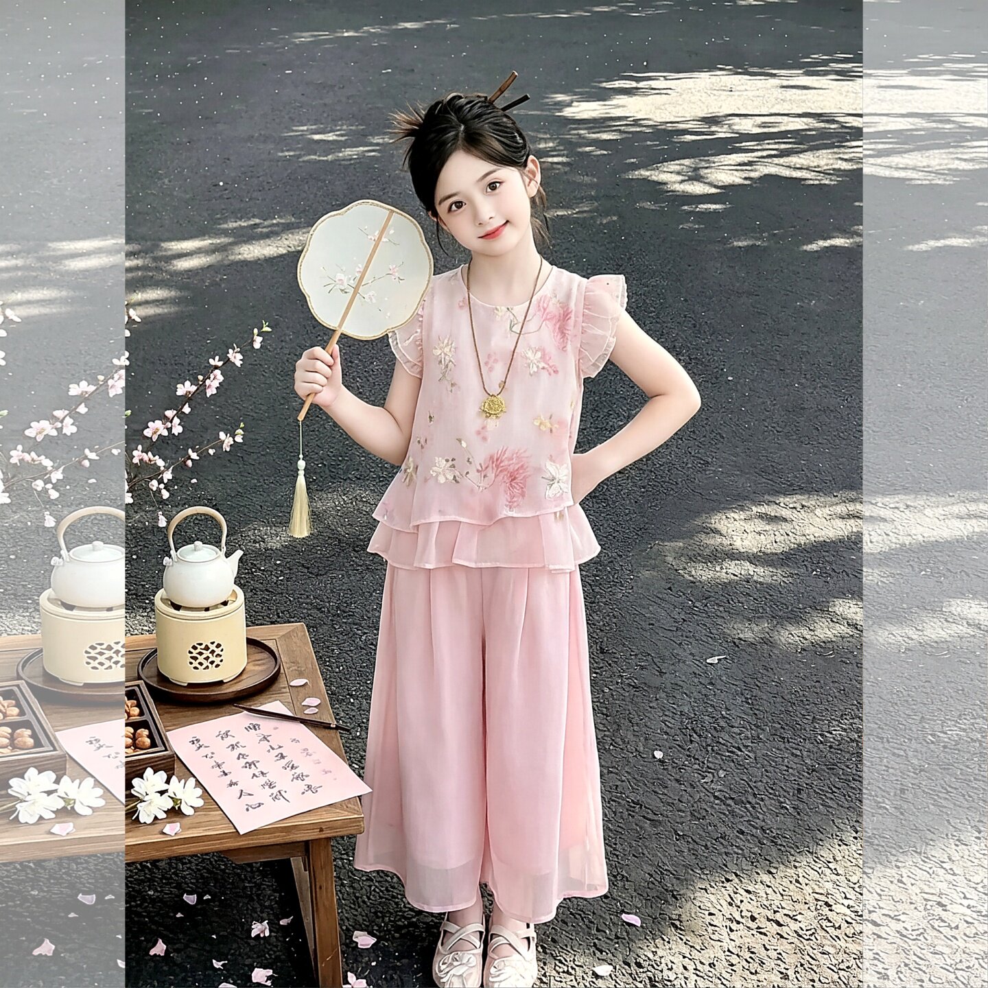 汉服女童夏季2026新款儿童时髦国