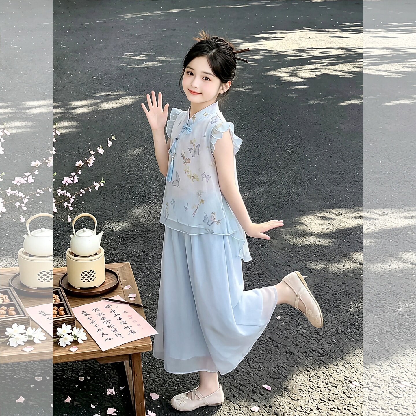 女童国风套装夏季2026新款儿童女