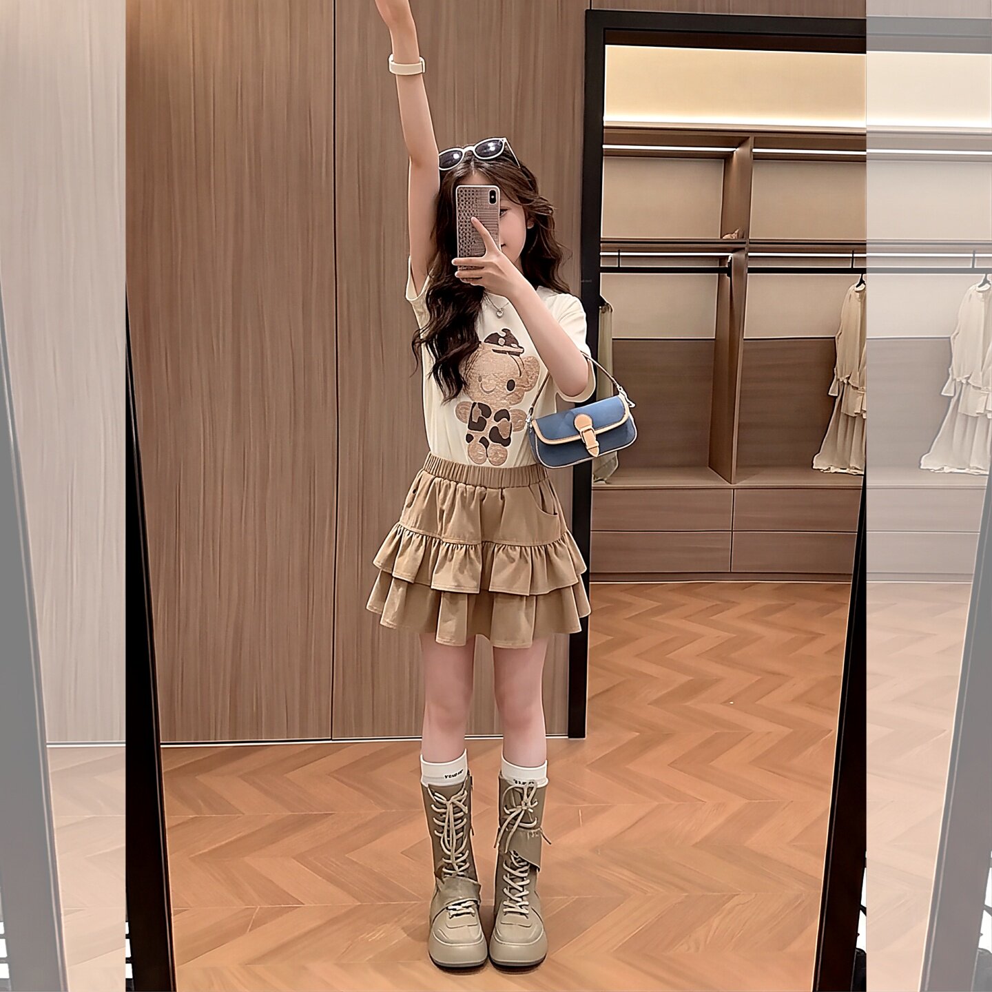 女童夏装套装2026新款蛋糕裙儿童