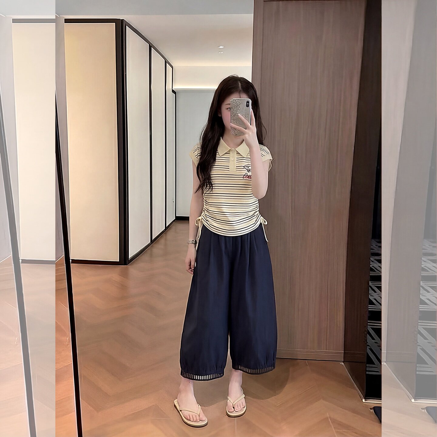 女童夏装套装新款洋气学院风polo