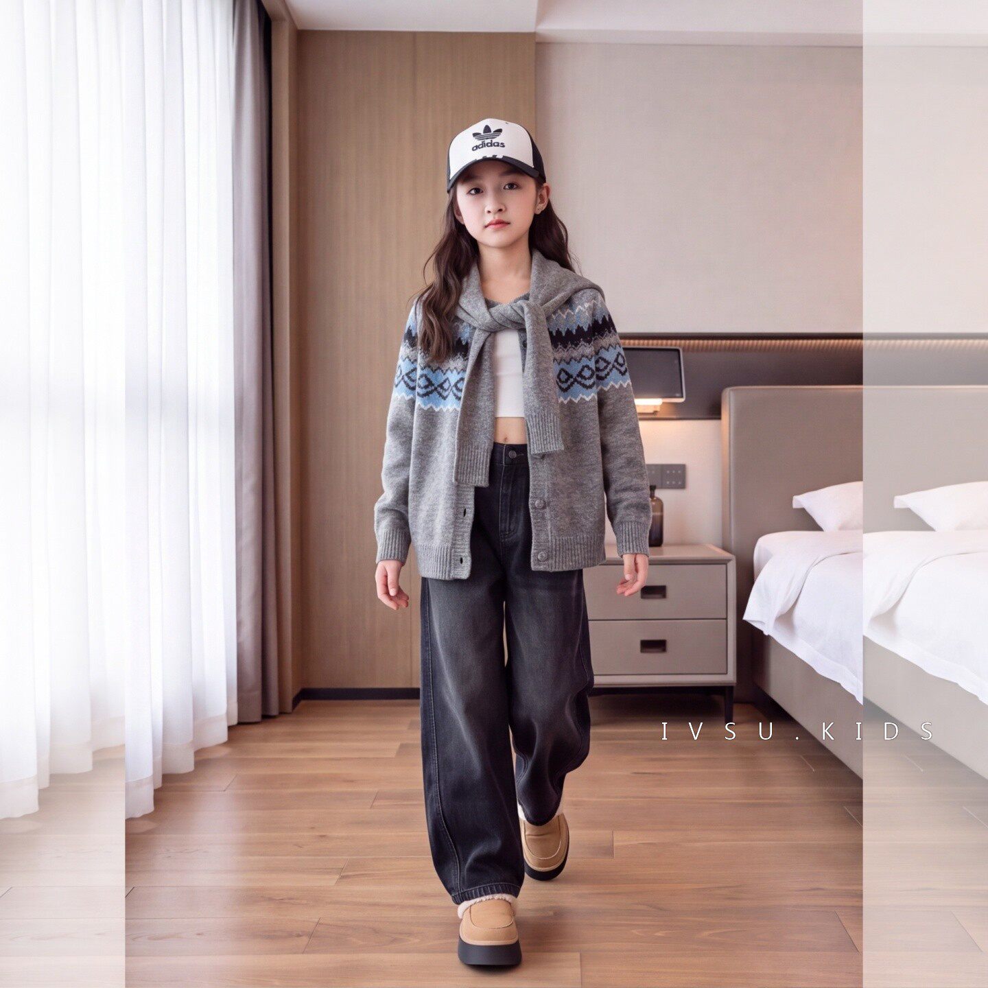 女童秋冬季开衫2026新款女大童费