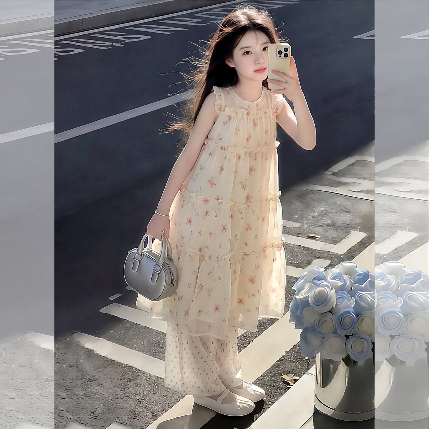 女童连衣裙夏季2026新款儿童背心