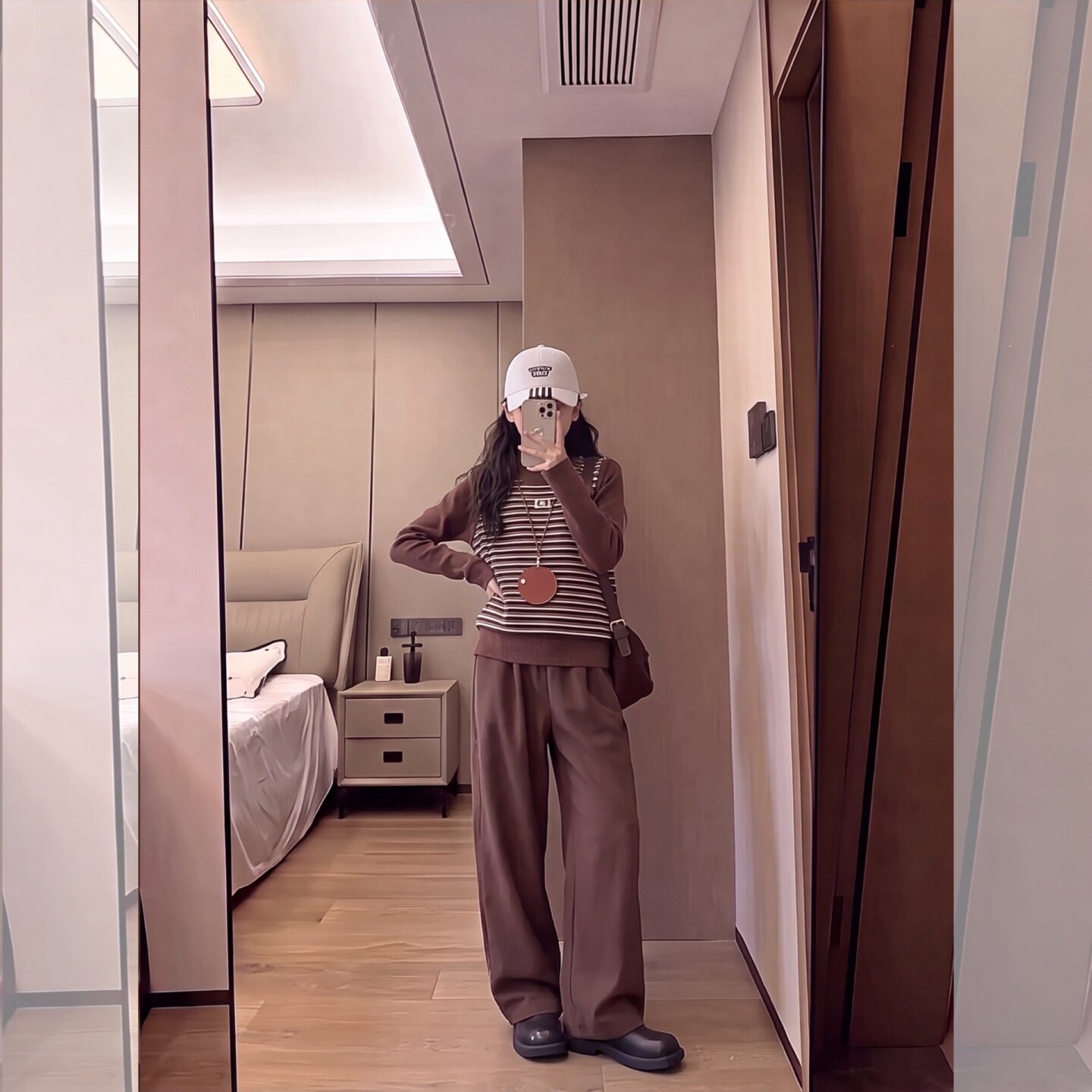 女童秋季韩版条纹马甲阔腿裤套装