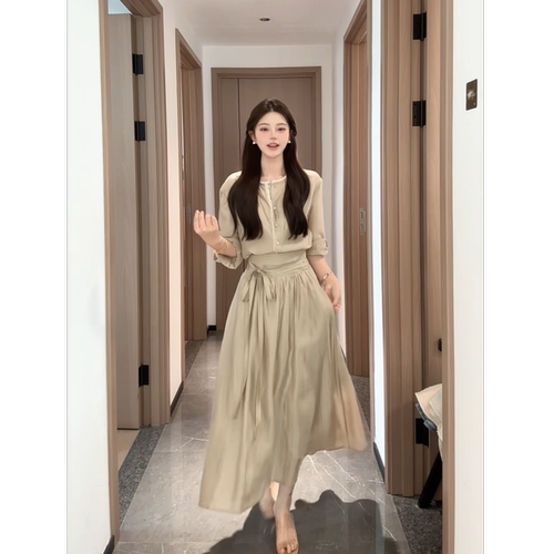 【虹虹专享】珩绣夏季高级静奢风收腰显瘦套装仙女裙SY-26031