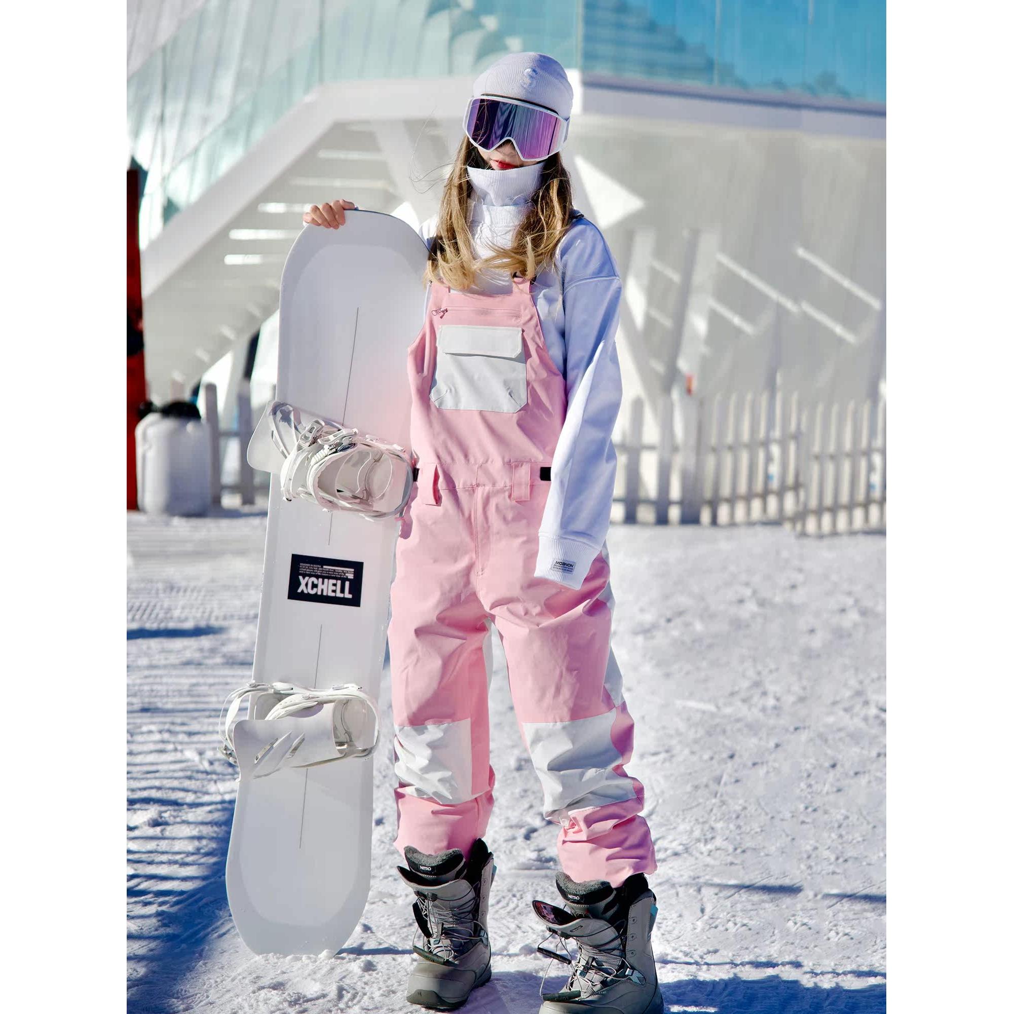 3L滑雪板围兜滑雪裤女子滑雪板双板防水滑雪服运动衫男子和女子双