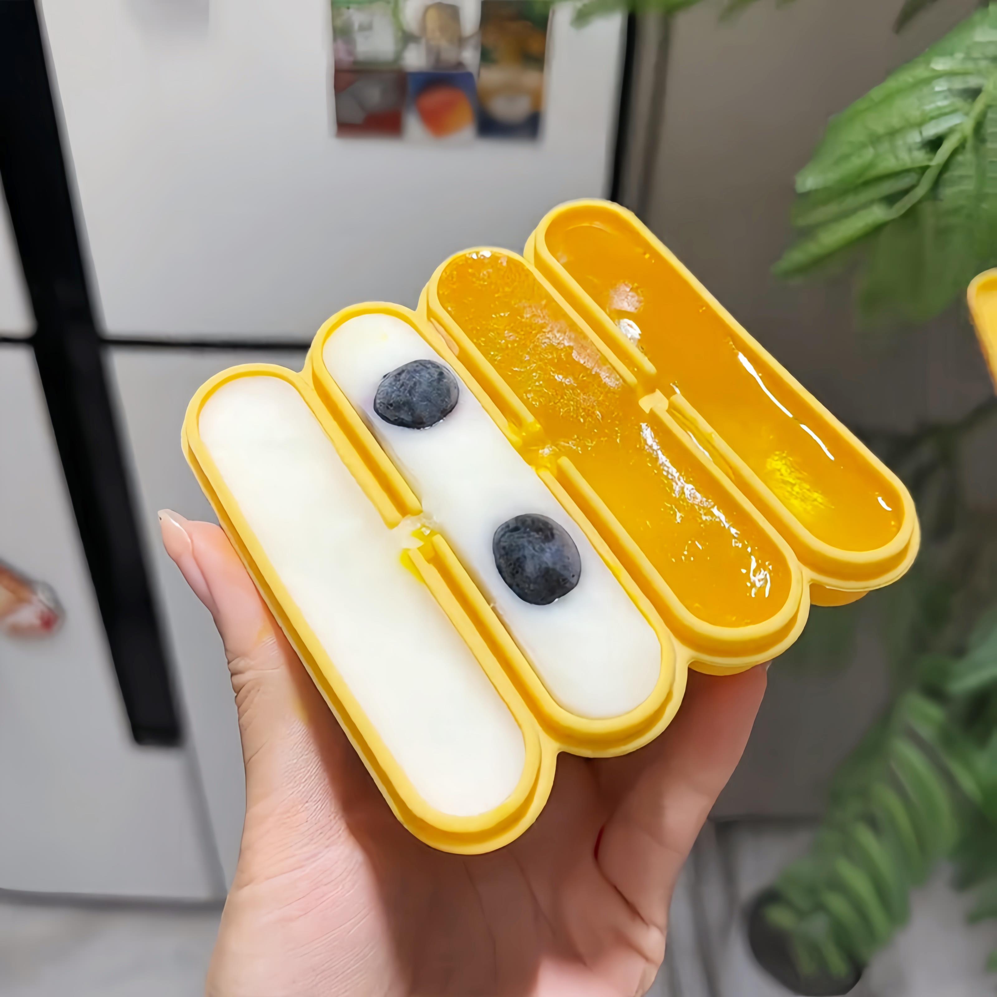 可以放进饮料瓶!条形DIY冰格模具自制雪糕冰棒家用大冰块制冰盒