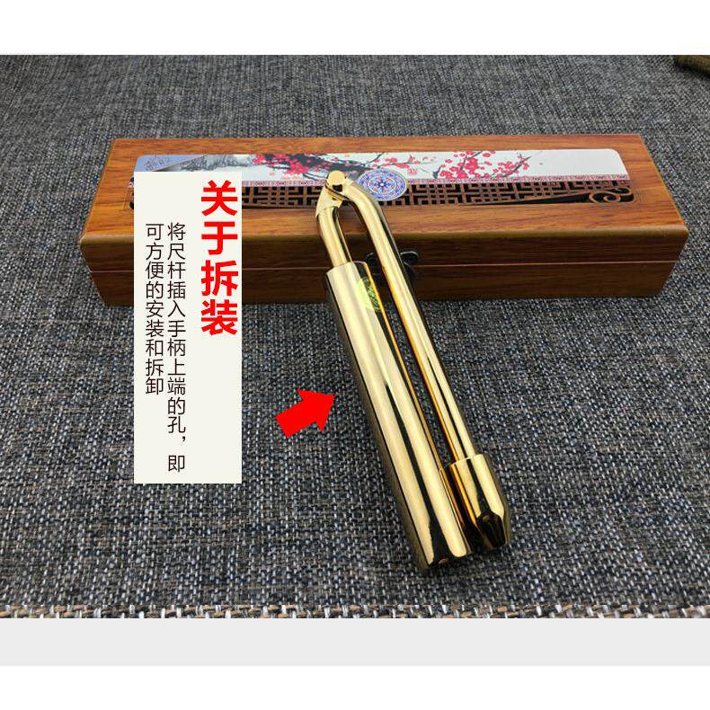 台湾纯铜寻龙尺探测棒折叠罗盘专业罗经仪工具桌面摆件高精度正品