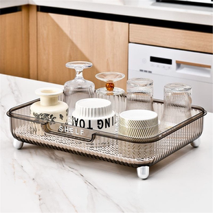 防尘碗轻奢沥水收纳碗盘多功能家用果盘大容量碟子架厨房箱收纳架