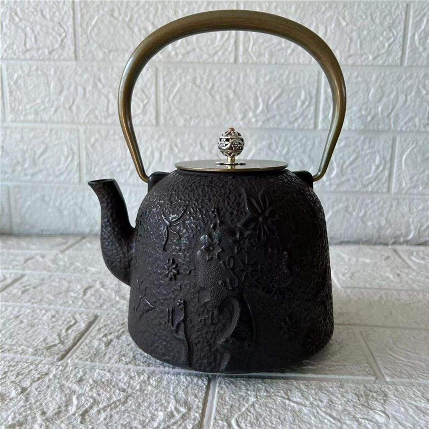 南部生铁日式茶具毫升铁壶茶壶复古铸铁茶具大容量1200铁器