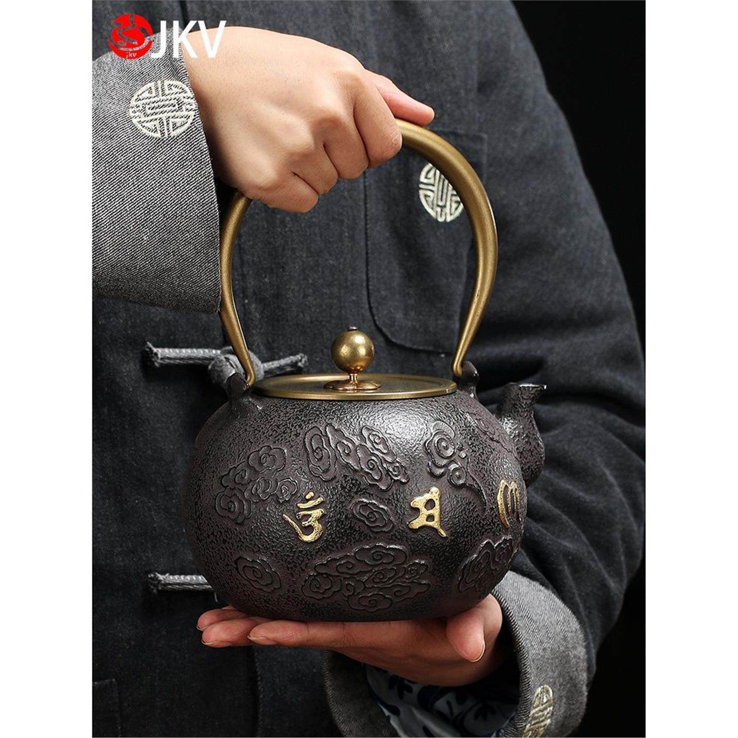 炉木碳炉铸铁日本烧酒精铜扭水壶壶煮煮茶火碳铁壶泡茶器茶壶