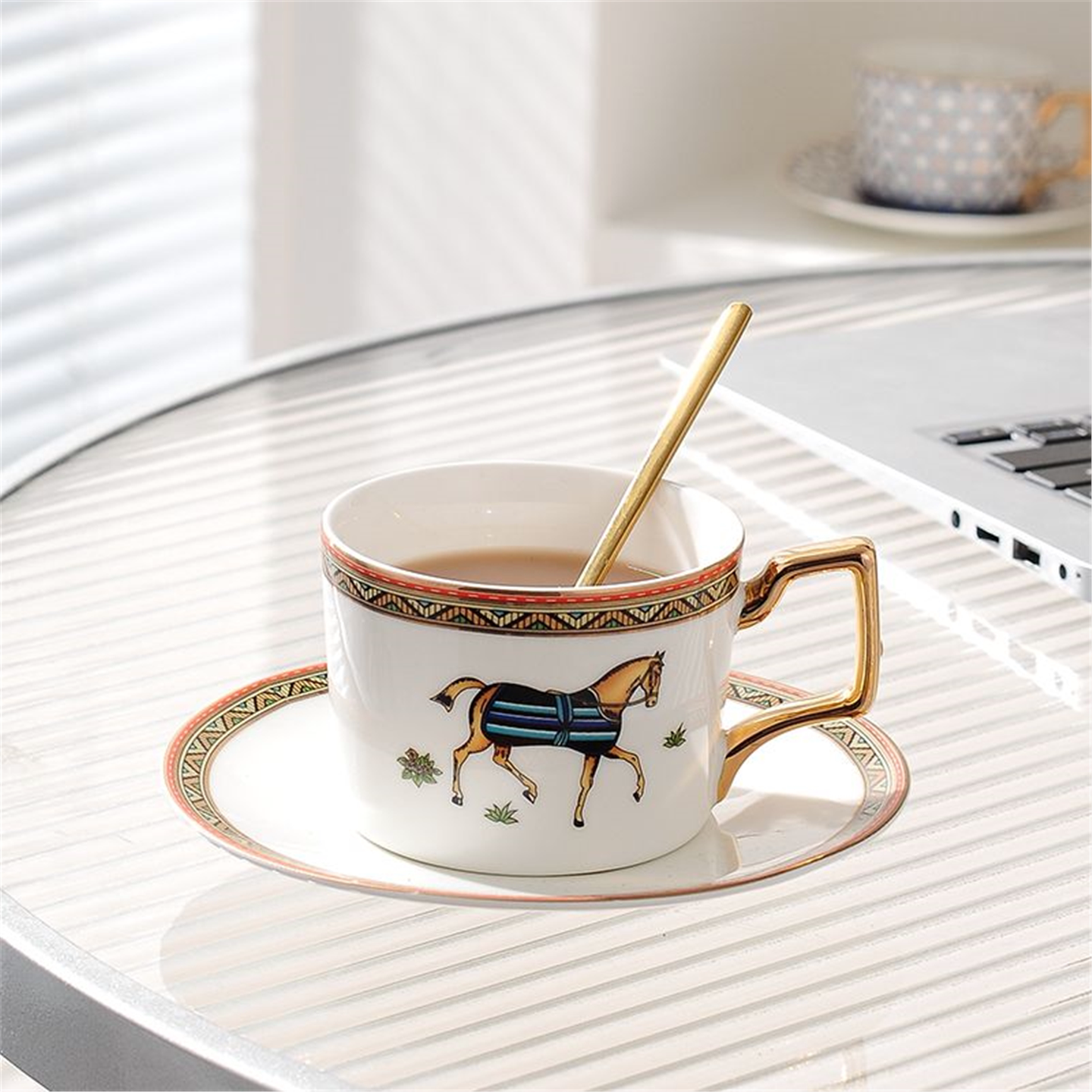 奢华马克杯套装轻奢陶瓷咖啡欧式感高档碟杯子家用咖啡杯高级精致