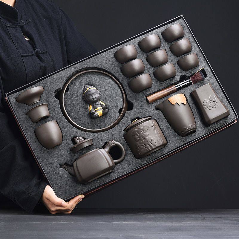 紫砂功夫茶具套装茶杯茶壶礼盒装定制家用高档礼盒礼品办公室整套