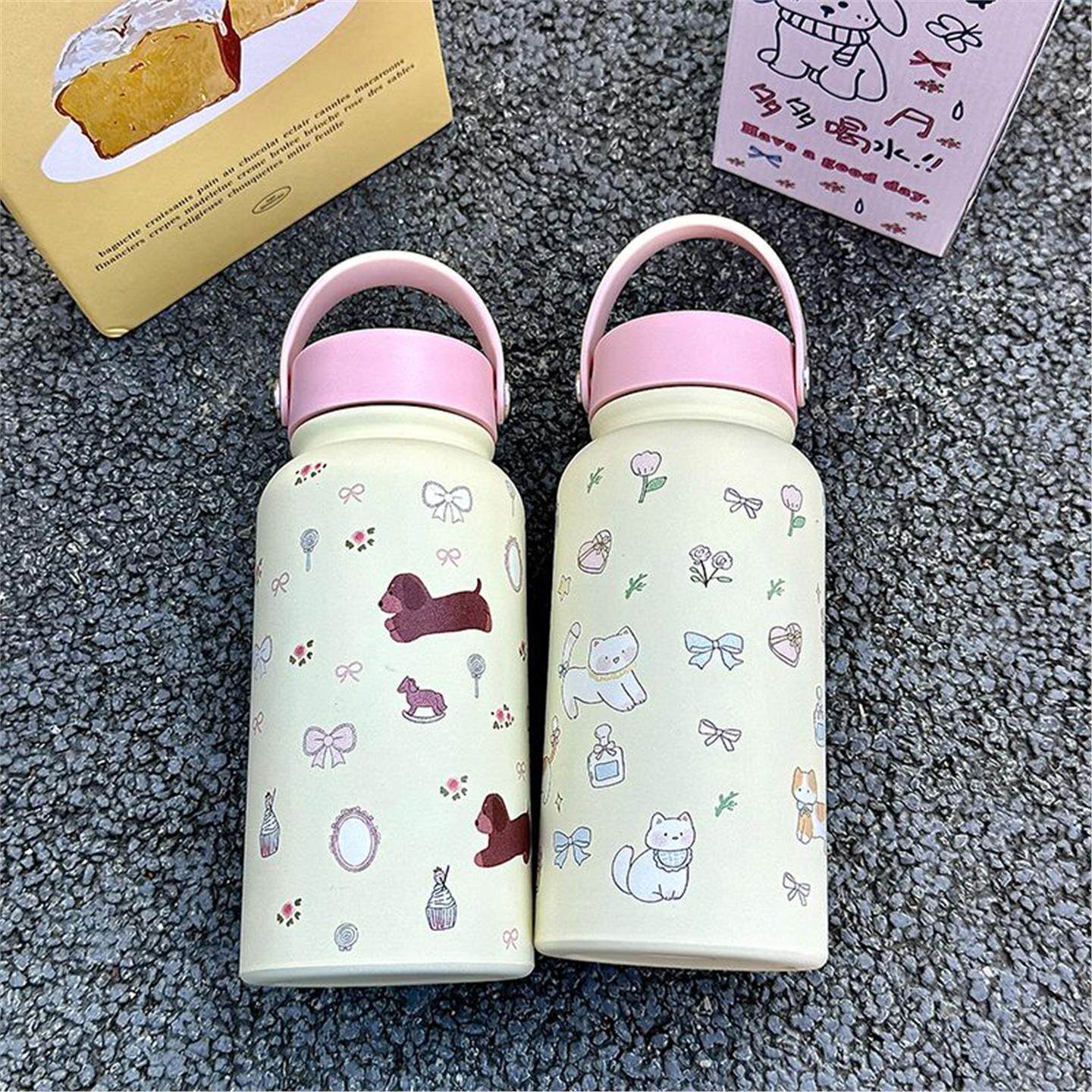 壶水杯保温女生便携保温杯杯子高颜值卡通不锈钢大容量学生可爱