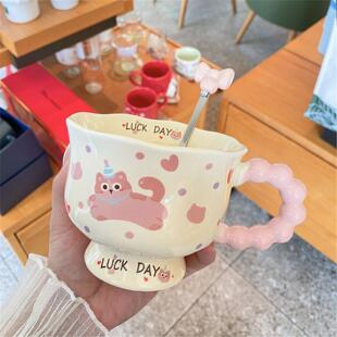 水杯女生情侣生日礼物风ins高颜值陶瓷礼品小狗伴手送杯子马克杯