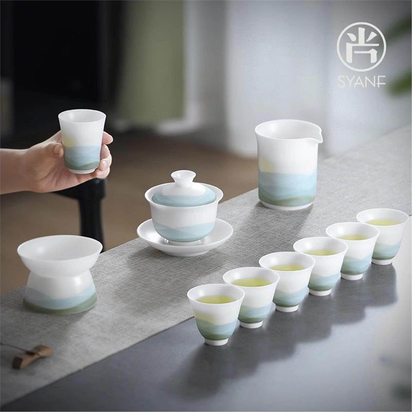 白瓷羊脂玉套装轻奢礼盒茶具功夫整套2026家用冰种高档大师级新款