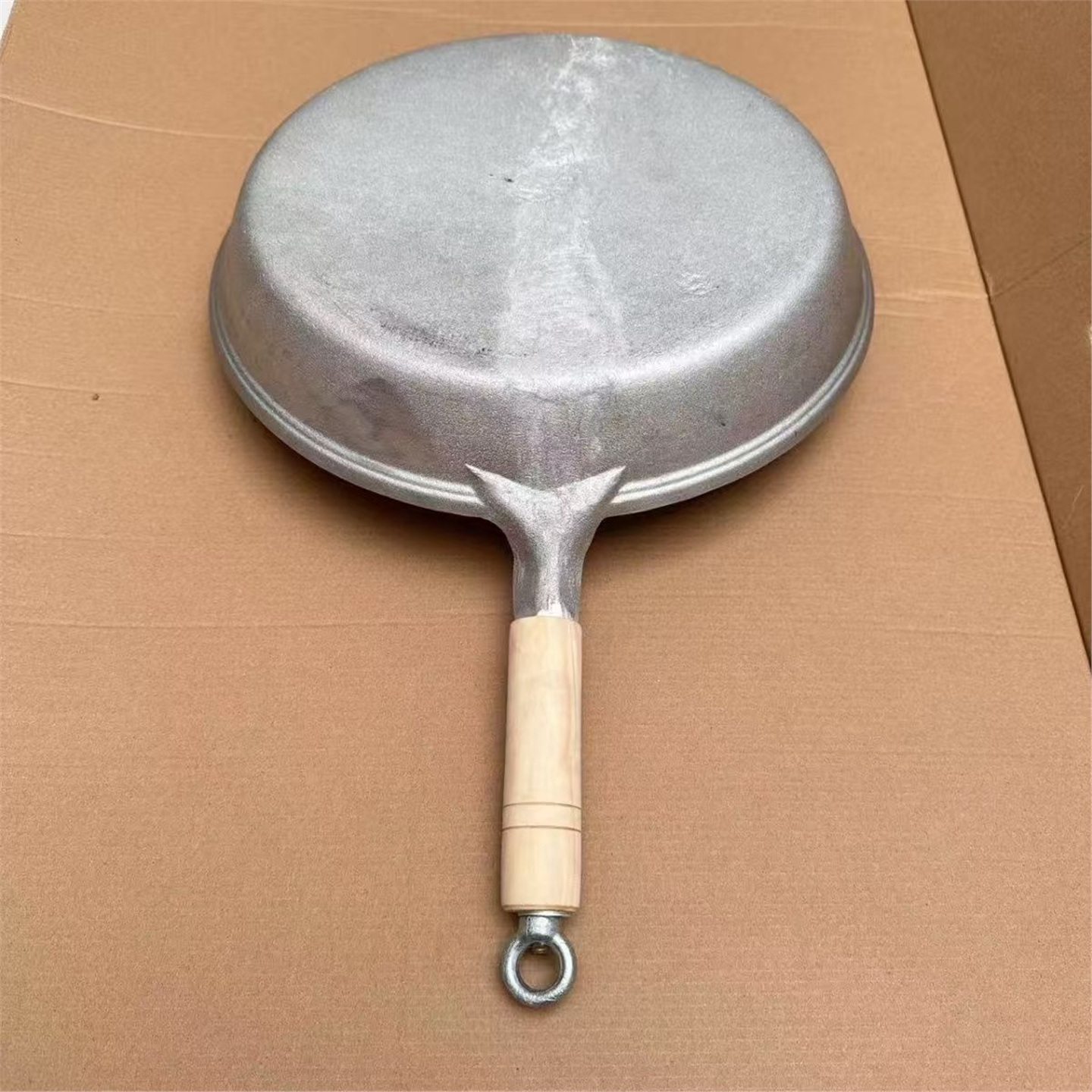 纯手工制造家用木把铝锅加