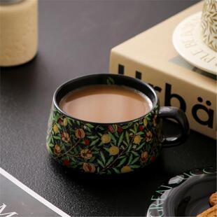 陶瓷众高档杯子高级自创精致小高颜值咖啡杯复古下午茶套装茶杯