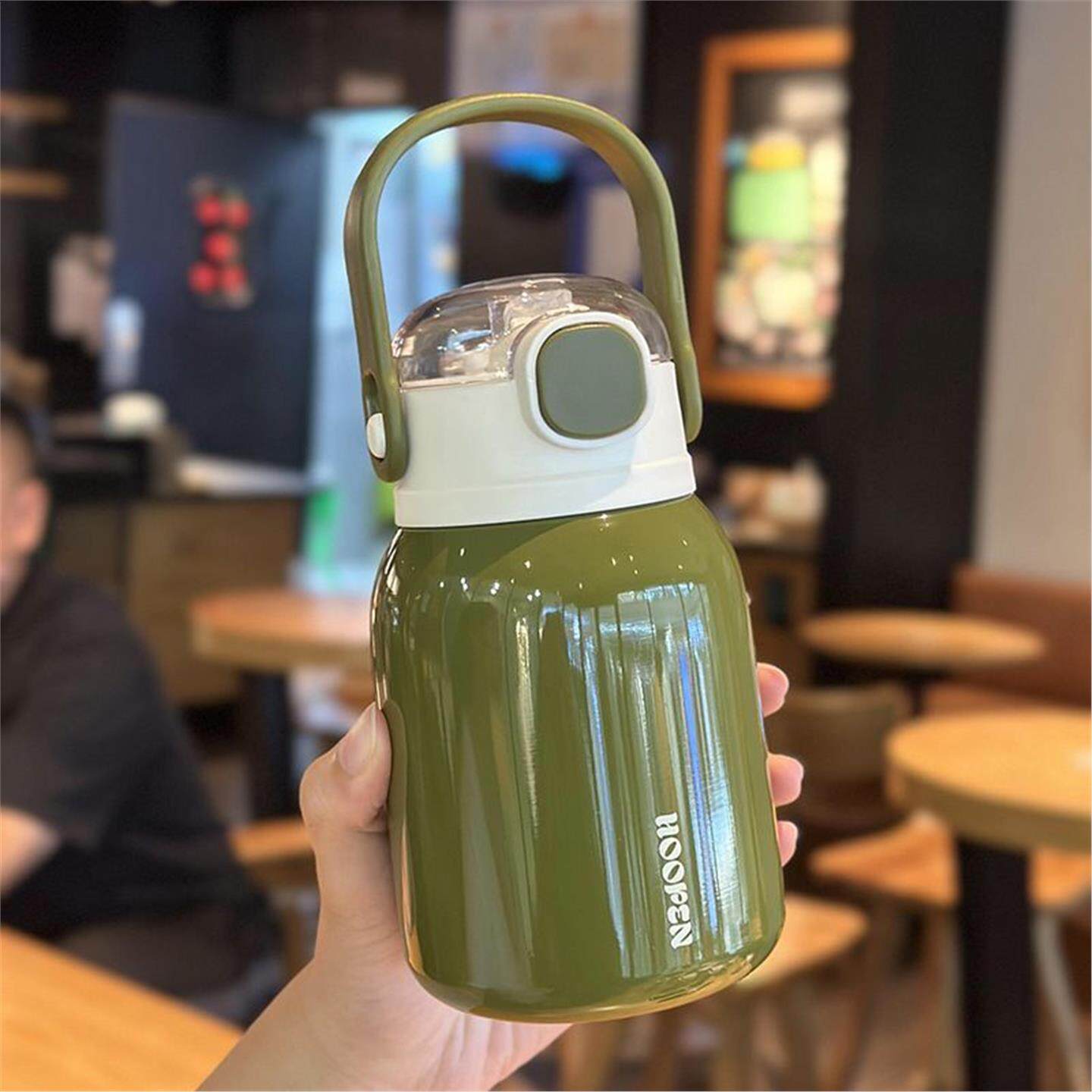 大肚女生大容量吸管便携式316杯保温杯高颜值简约水杯不锈钢