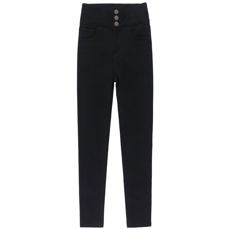 打底裤女秋冬外穿2022新款高腰紧身夏薄款黑色魔术小脚铅笔小黑裤