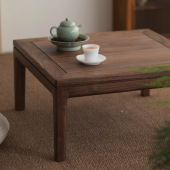 黑胡桃木炕桌复古全实木小茶桌飘窗几茶空间茶室榻榻米上 小桌子