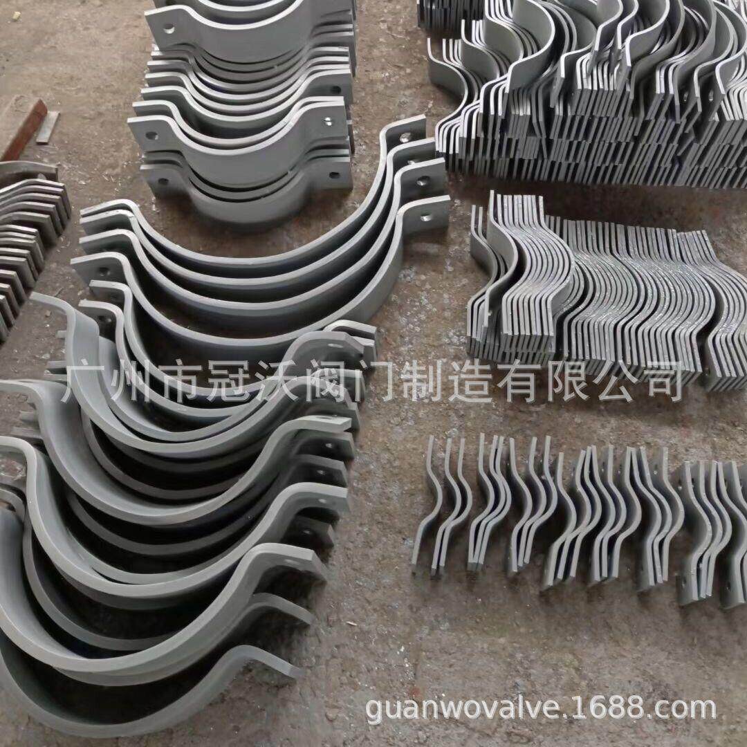 大口径支吊架 扁钢管卡碳钢不锈钢管夹 管托滑动支架管道管卡管托