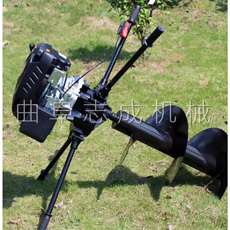 螺旋式工地施工挖坑机 加厚锰钢钻头打孔机 牧场围栏埋桩挖坑机