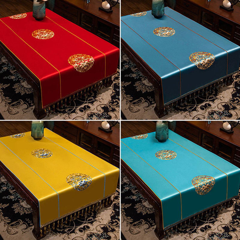 欧式茶几桌布布艺台布餐桌垫子长方形电视柜盖布梳妆台中式茶几垫