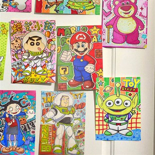 动漫人物卡通墙贴卡片背景道具房间改造贴画小清新房间布置贴纸潮