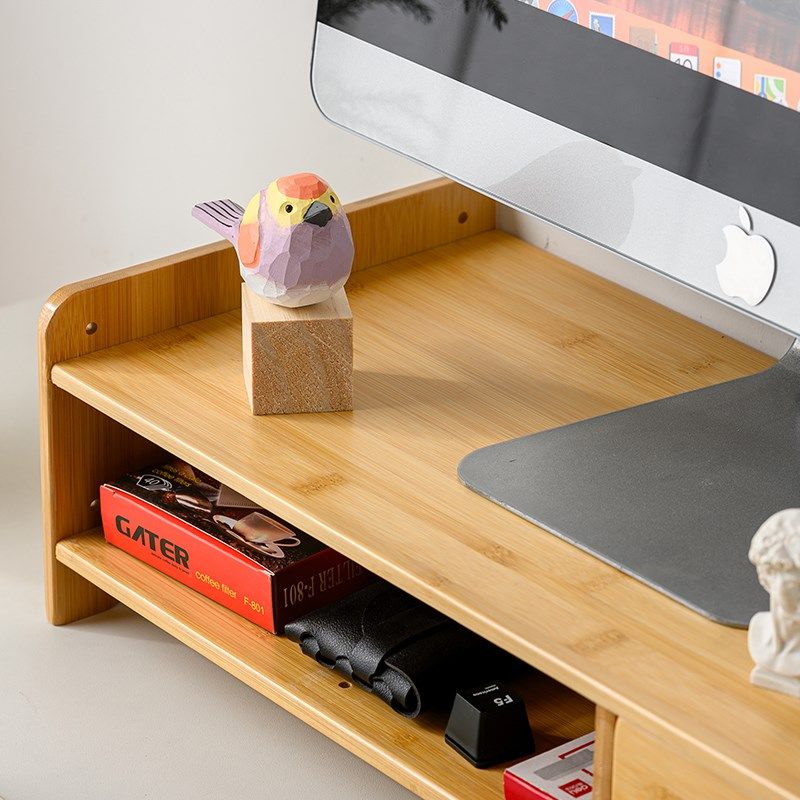 电脑显示器增高架家用办公室桌面整理收纳盒工位桌上支架置物架