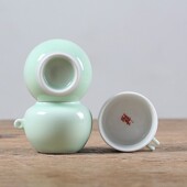 景德镇华胜堂 高温颜色釉影青釉鸟食罐点颏罐喂鸟杯鸟笼配件