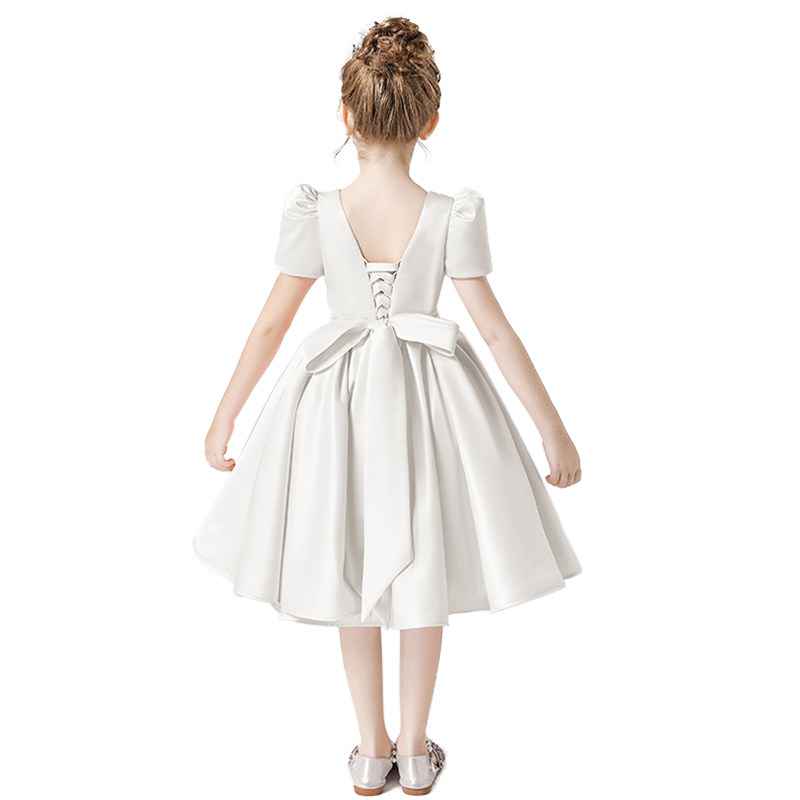 呦皮皮女童高端缎面礼服儿童钢琴演奏小提琴演出小女孩主持蓬蓬裙