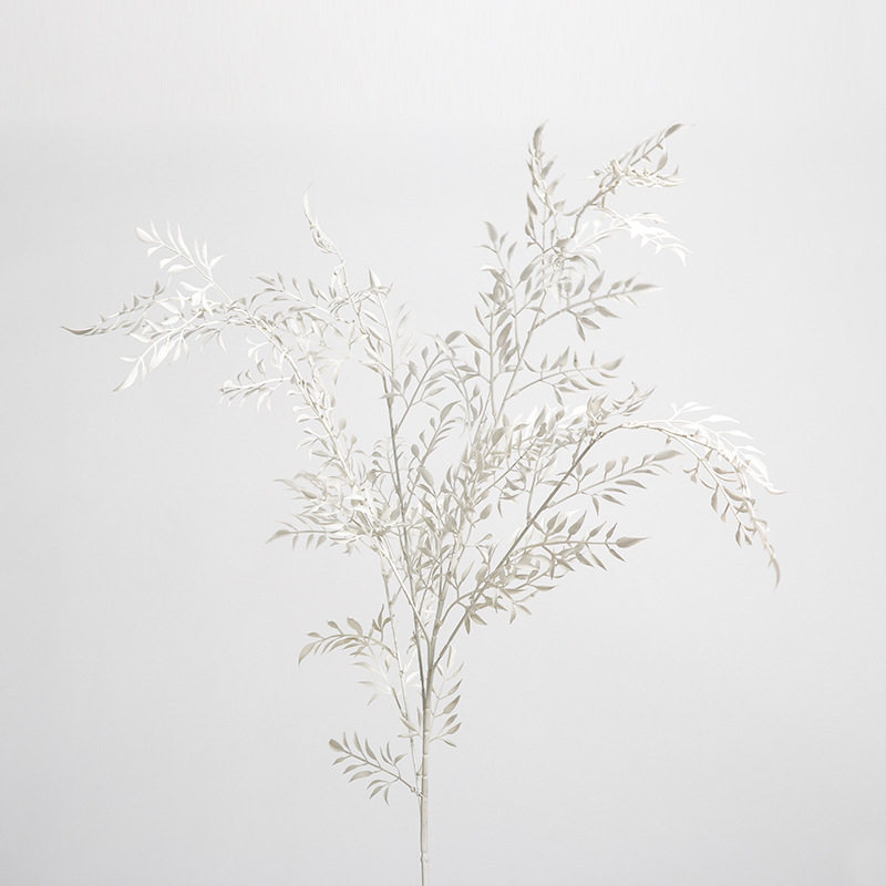 塑料假花真花长枝柳树叶插花中式客厅电视柜餐桌装饰花家居摆件