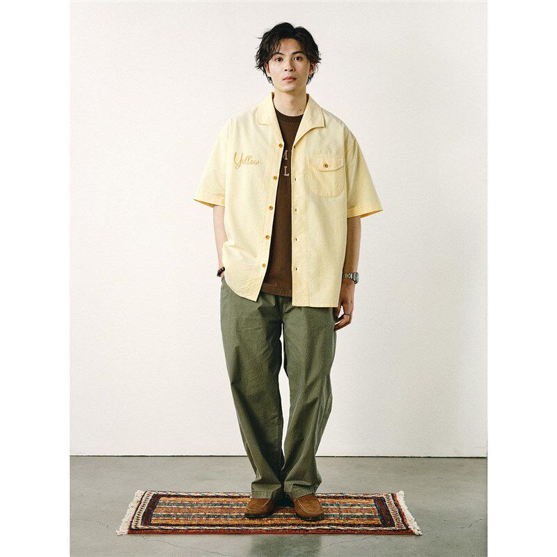 CENLES SS25  N.COLOR 系列 复古休闲短袖衬衫男宽松古巴领衬衣夏