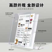 亚克力立牌 广告牌a4展示牌 金属不锈钢台卡架价格标签架桌面立式