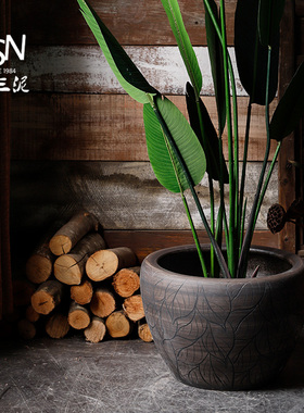 景德镇室外陶瓷大缸鱼缸乌龟睡莲大号客厅陶瓷水缸金鱼缸粗陶花盆