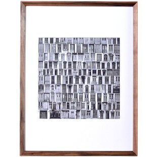 榫卯实木画框婚纱照相框胡桃木海报装裱挂墙极简窄边框A3正方定制