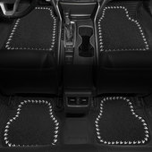 汽车脚垫丝圈通用卡通单片主驾驶防脏地毯车内车垫后排蜂窝脚踏垫