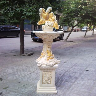 欧式 饰摆件礼品 别墅花园天使流水人物喷泉家居工艺摆设庭院鱼池装