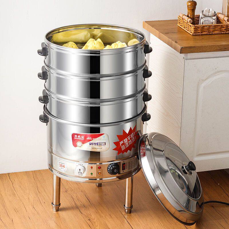 电蒸锅蒸包子机商用早餐店蒸菜神器多功能蒸鱼锅家用特大号电蒸笼