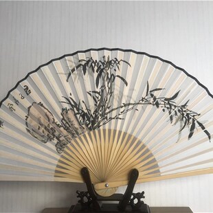 荣昌折扇/复古/8寸真丝小扇/包边/全手工/手绘/特色礼品