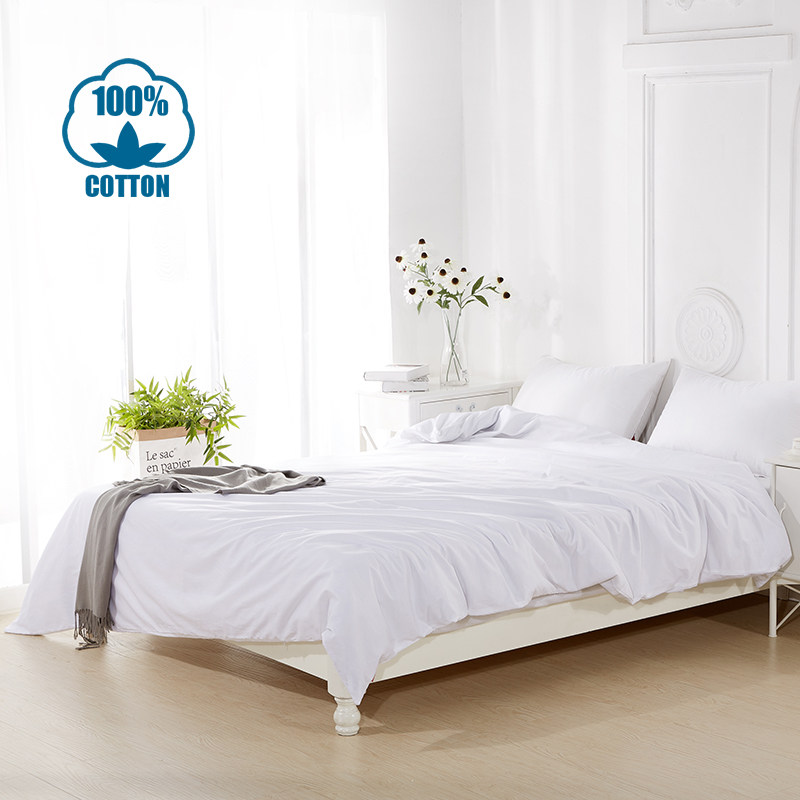 全棉纯白色内胆套棉胎被套纯棉被罩单件被絮垫套1.5m2.0米褥子套