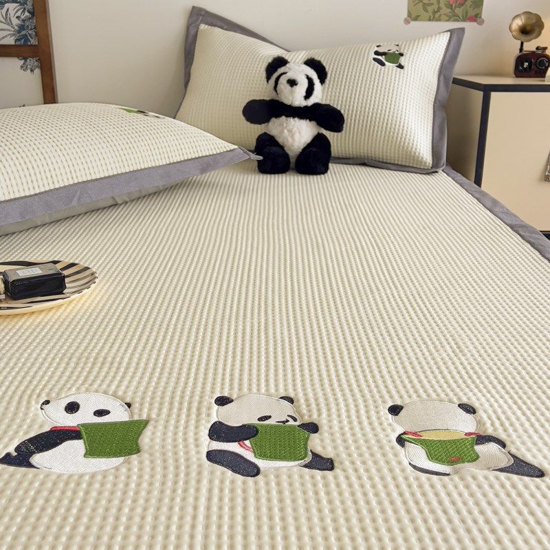 夏季凉感丝冰豆豆凉席三件套2024新款单人空调软席子床垫可机水洗,床上用品,冰丝席,淘宝优惠券,粉丝福利购,淘宝优惠卷