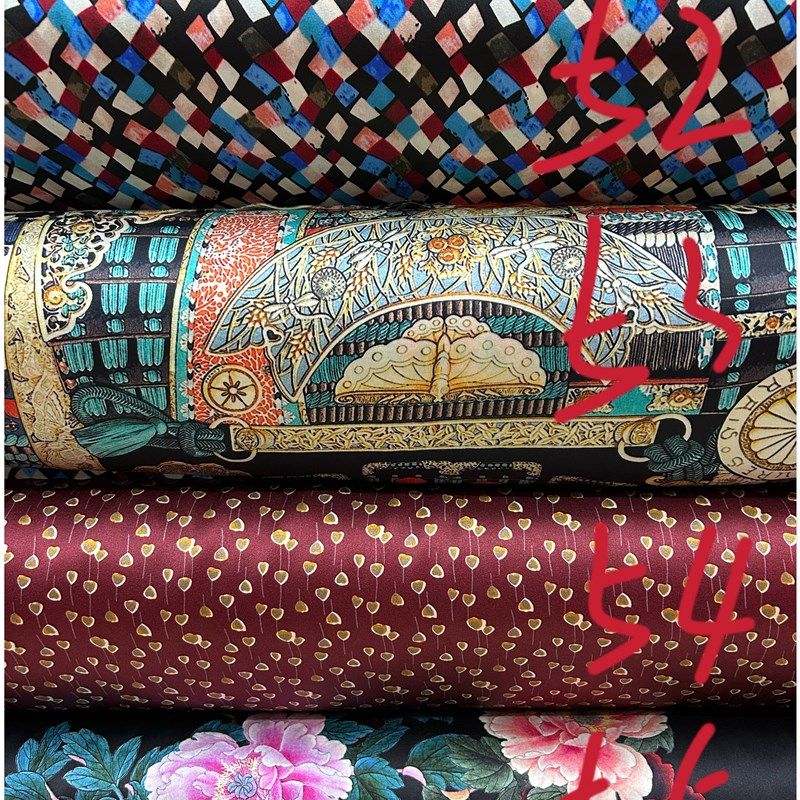 桑蚕丝19姆米数码印花弹力真丝缎面料绸缎旗袍衬衫连衣裙丝巾布料,居家布艺,海绵垫/布料/面料/手工diy,淘宝优惠券,粉丝福利购,淘宝优惠卷