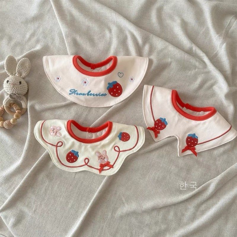 纯棉韩版婴儿围嘴刺绣围兜宝宝口水巾男女童防水款A类饭兜,婴童用品,口水巾,淘宝优惠券,粉丝福利购,淘宝优惠卷