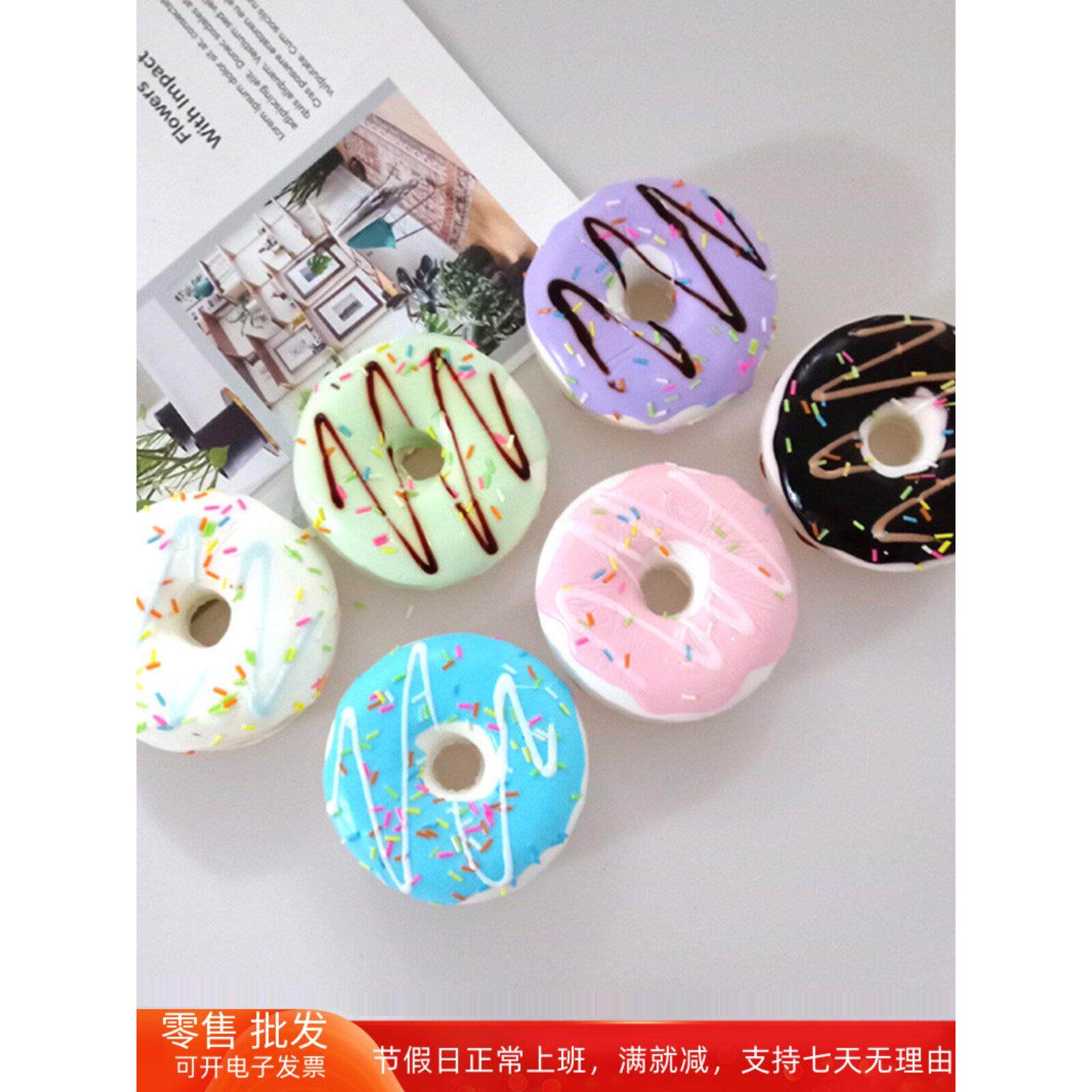 新型甜甜圈人造面包食品甜点蛋糕模型橱窗装饰摄影早教游戏道具