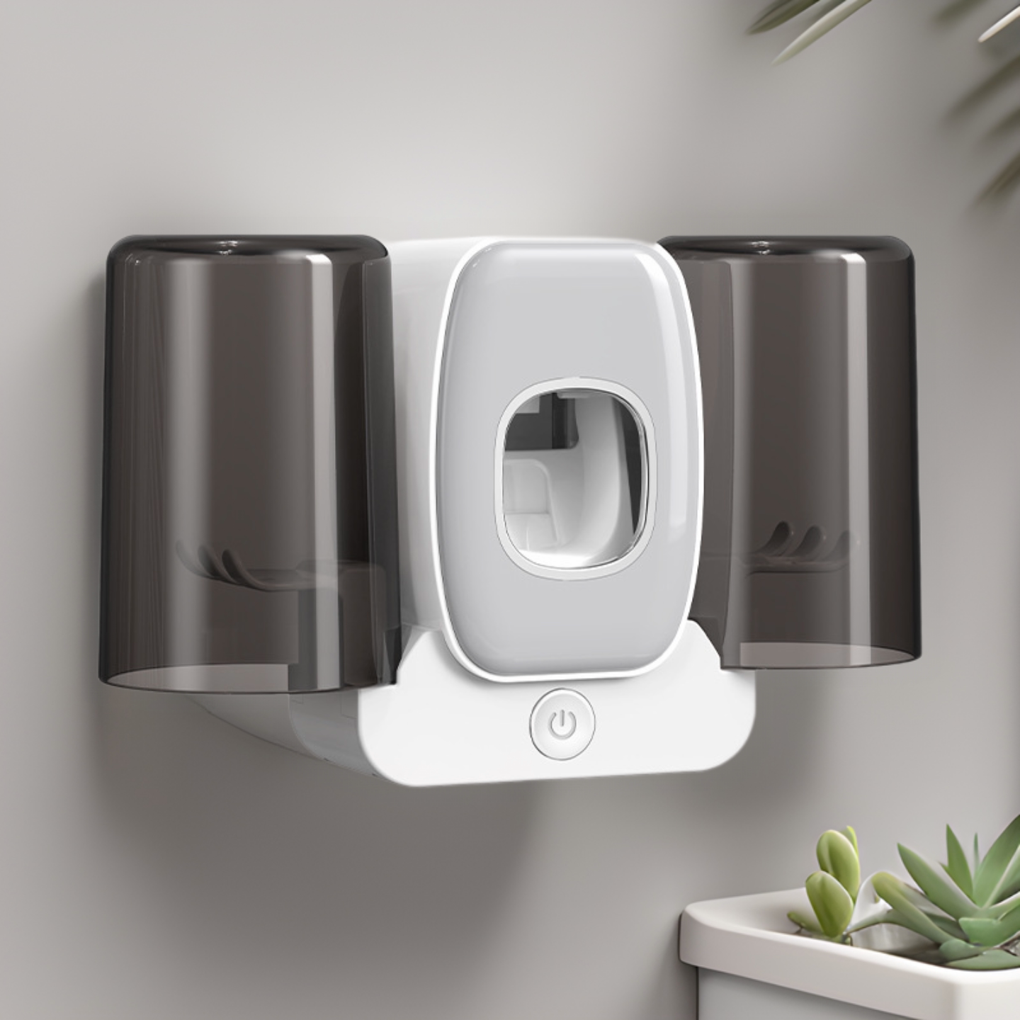 牙刷杯架壁挂式情侣牙刷架紫外线消毒器智能电动牙杯牙膏置物架