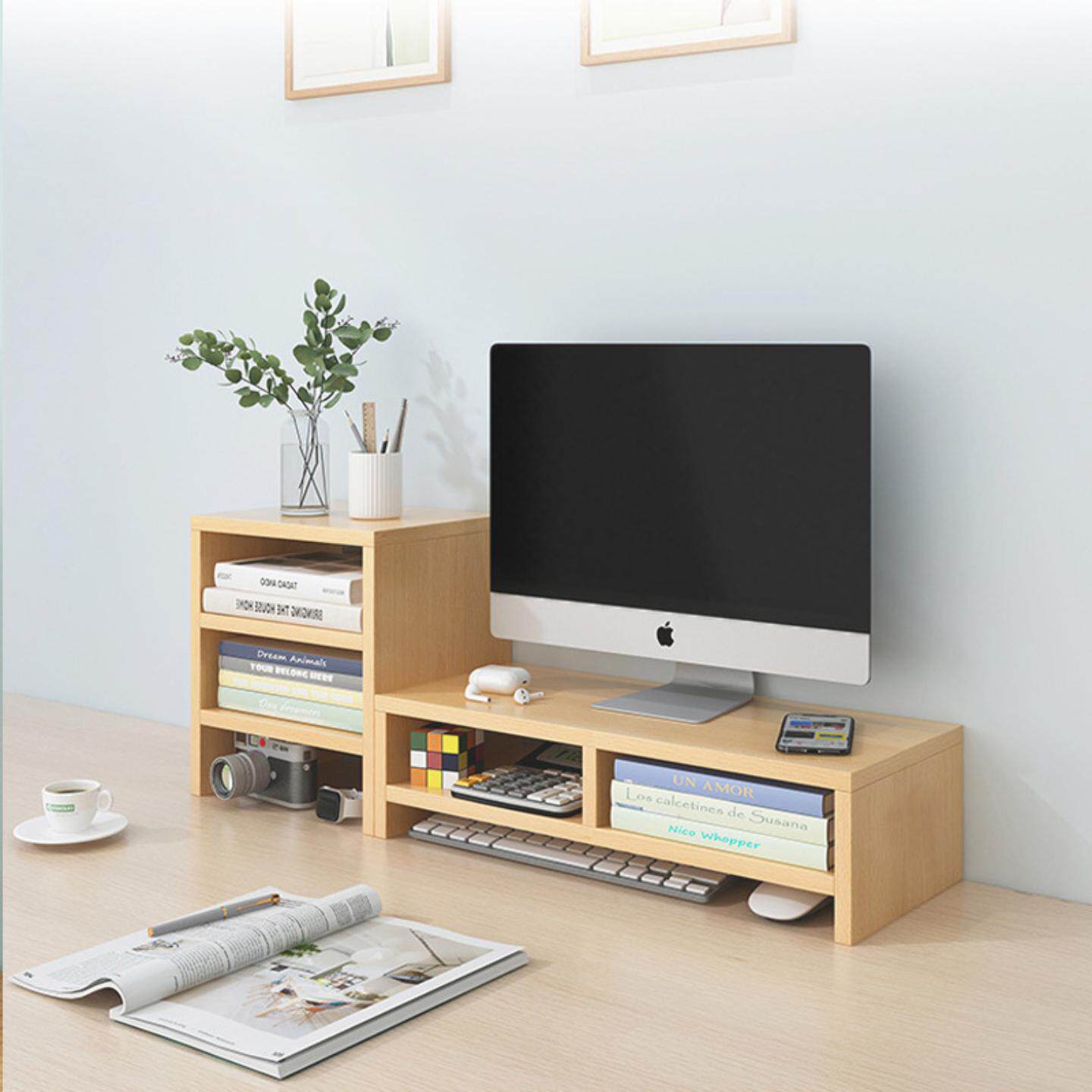 电脑显示器增高架办公室桌面收纳盒置物架子台式屏幕抬高垫高托架