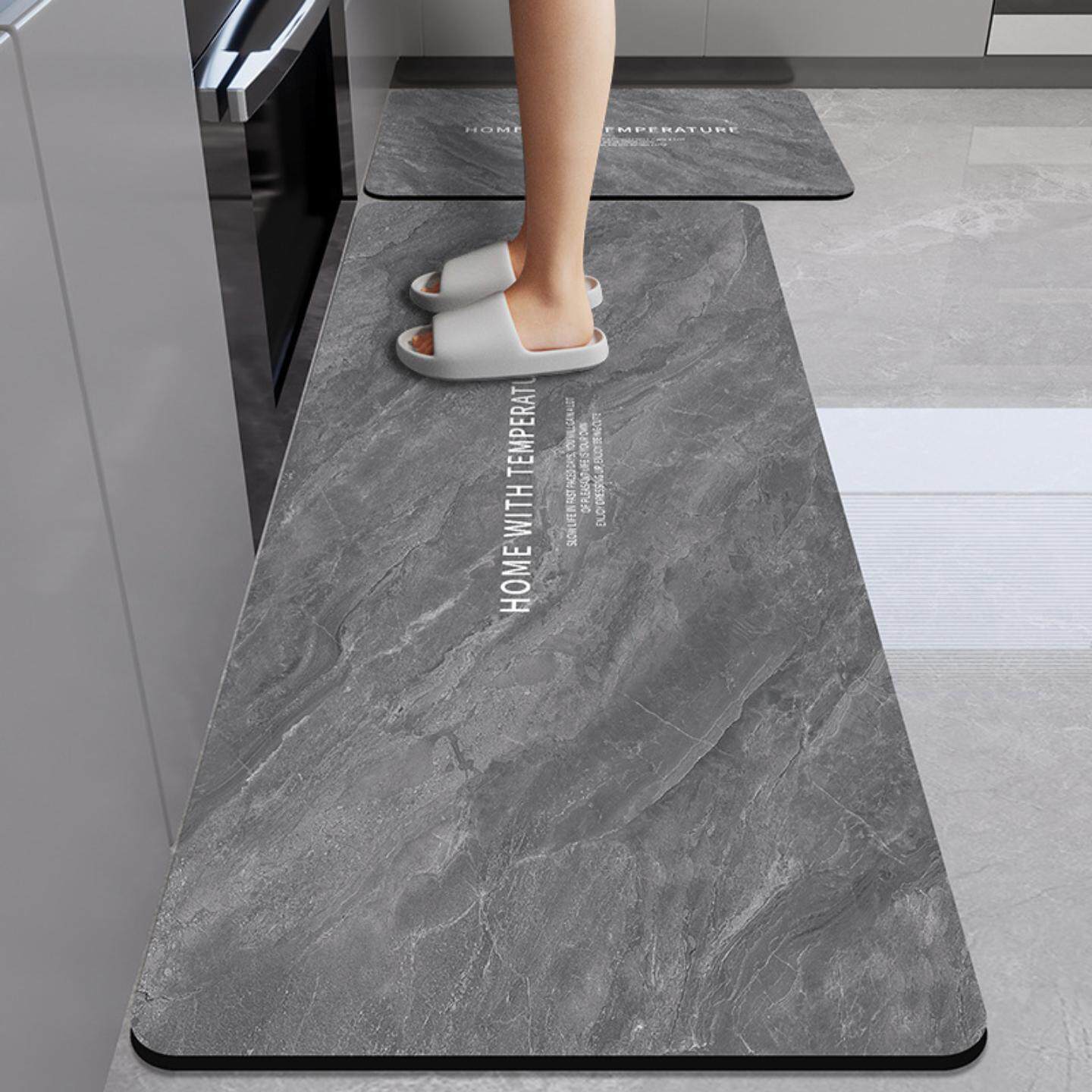 硅藻泥厨房地垫防滑防水防油耐脏专用脚垫子可擦免洗门口地毯吸水